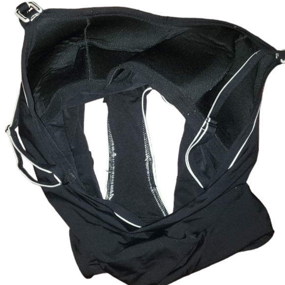 Huit Plage Minimalist Black White Trim One Piece Bathing Suit 36/L C - Picture 12 of 17